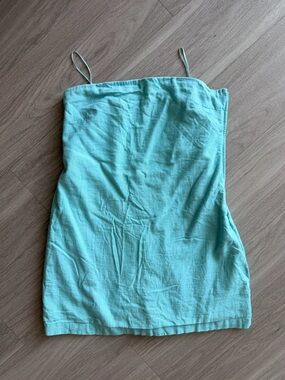 Abercrombie & Fitch Light Aqua Midi Skirt